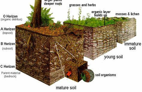 graphic representing the different layers of soil