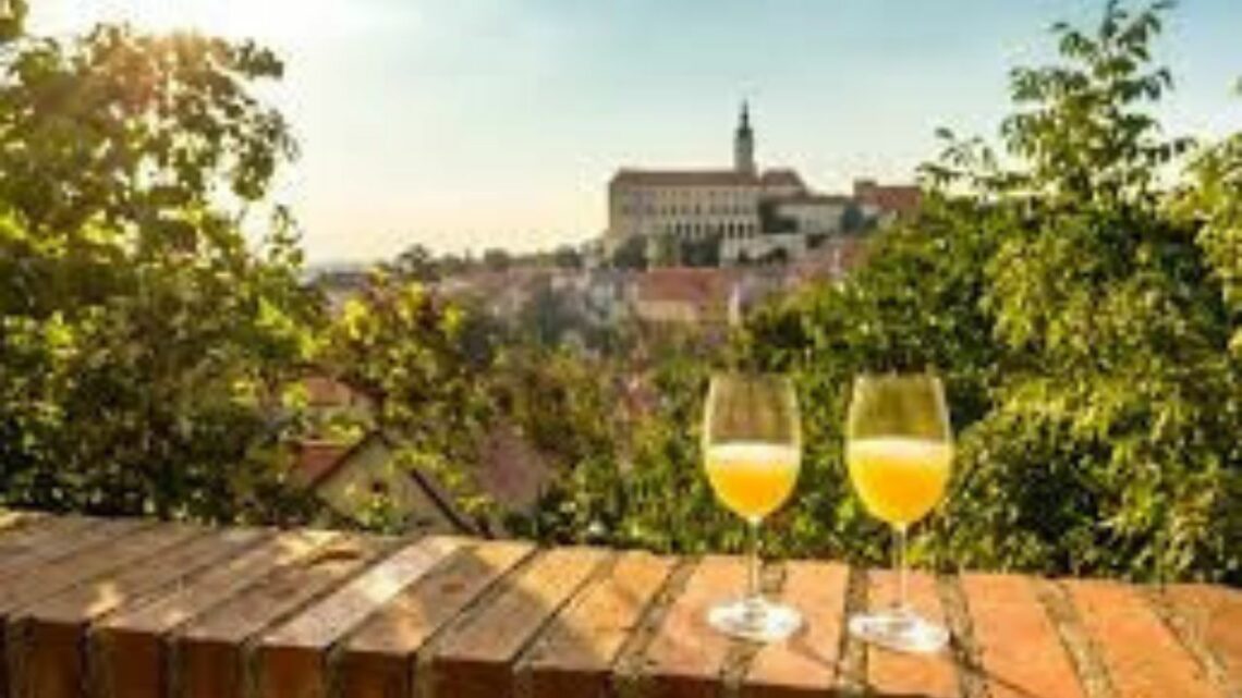 Is Sturm available outside Austria - two glasses of Sturm on a bricked wall