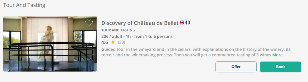 Screenshot for a tour of Château de Bellet