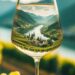 Impact of terroir on Grüner Veltliner - glass of white wine featuring Wachau landscape in the glass